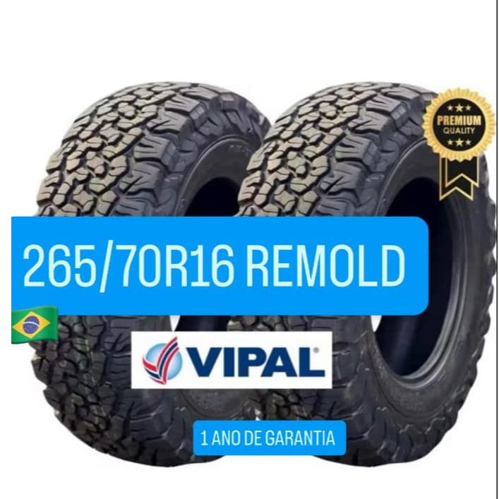 Pneu Aro 265/70R16 111T BF Caminhonete Nacional Linha Premium Remold original Quality Pneu