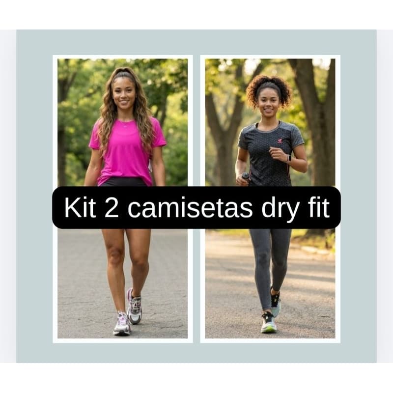 KIT 2 camiseta DRY FIT FEMININA
