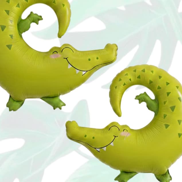 Kit Balão Jacaré Divertido Verde para Decoração de Festas