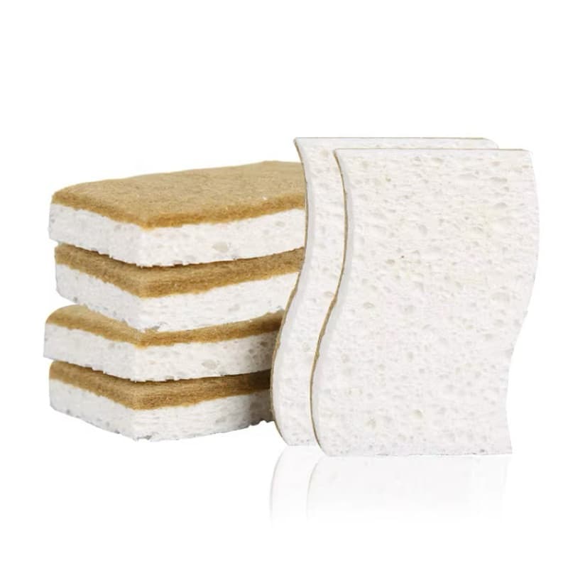 KIT 5 PACOTES - Esponja de fibra de coco e celulose biodegradável bucha ecológica vegana - Ecomais Ákora