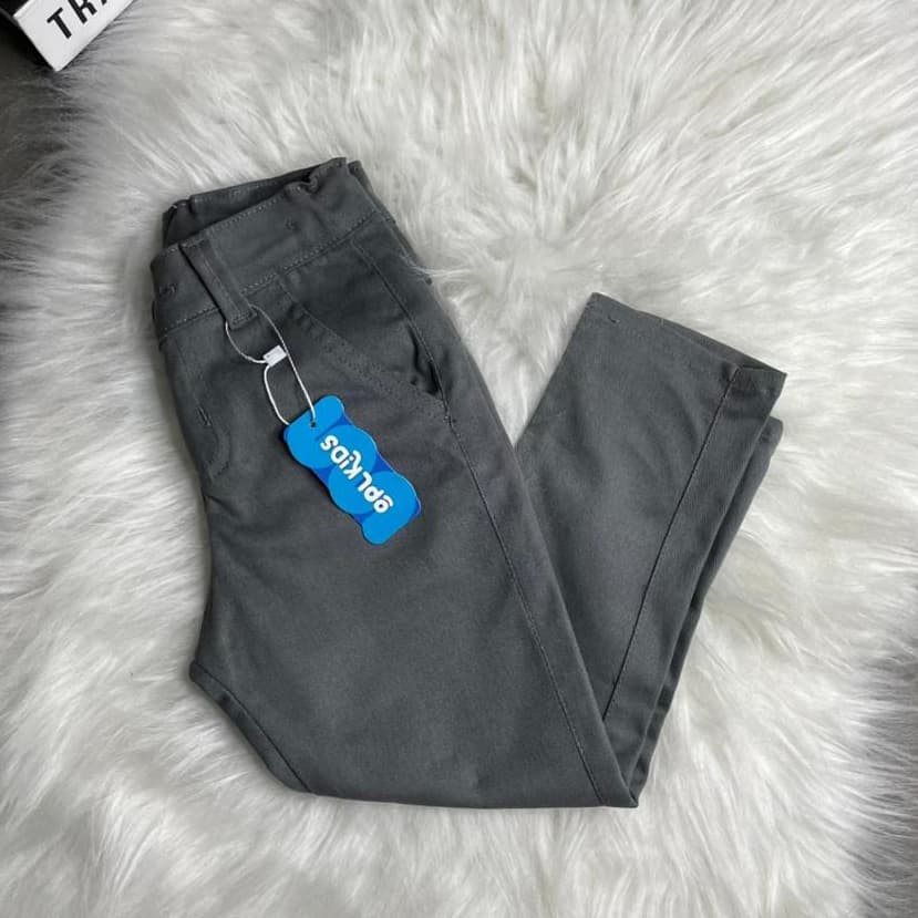 Calça Sarja Infantil Cinza Bolso Embutido Menino