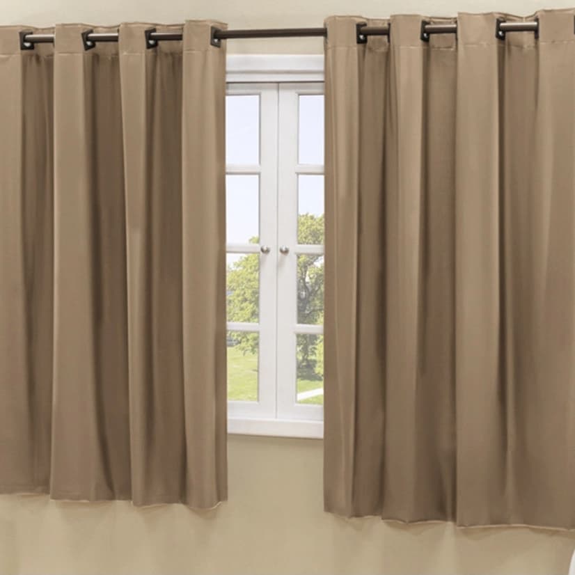 Cortina Blackout PVC Veda Luz 100% Tamanho 2,20 x 1,40 Cor Avelã Caqui Não Contém Varão Sala Quarto Escrítorio