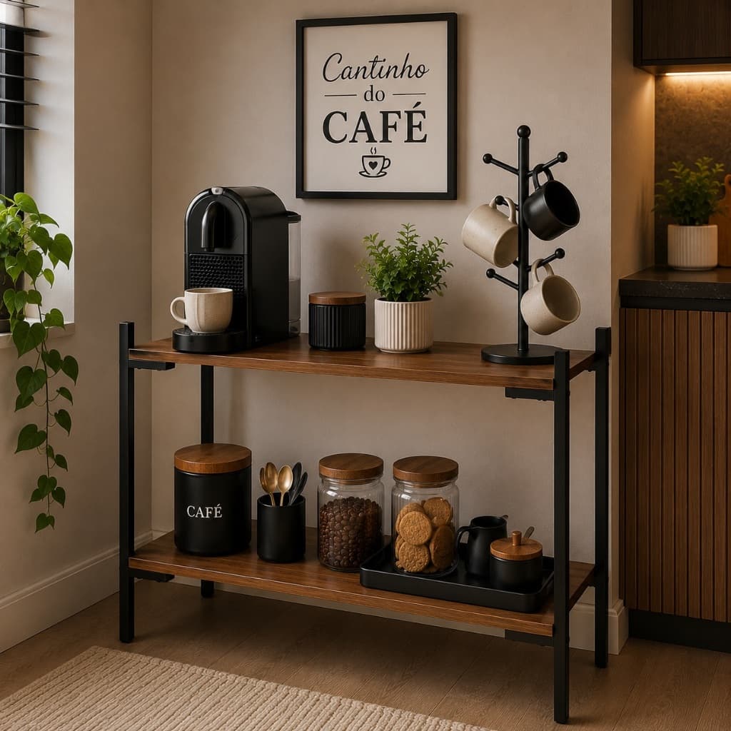 Aparador Buffet Industrial Cantinho do Café, Sala, Cozinha, Home Office, Desk, Forniture