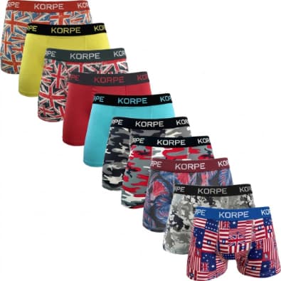 Kit Com 10 Cuecas Boxer INFANTIL De MICROFIBRA Estampada e Lisa