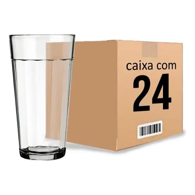 Conjunto De Copos Nadir Americano Long Drink 450 Ml 24 Unid Cor Transparente