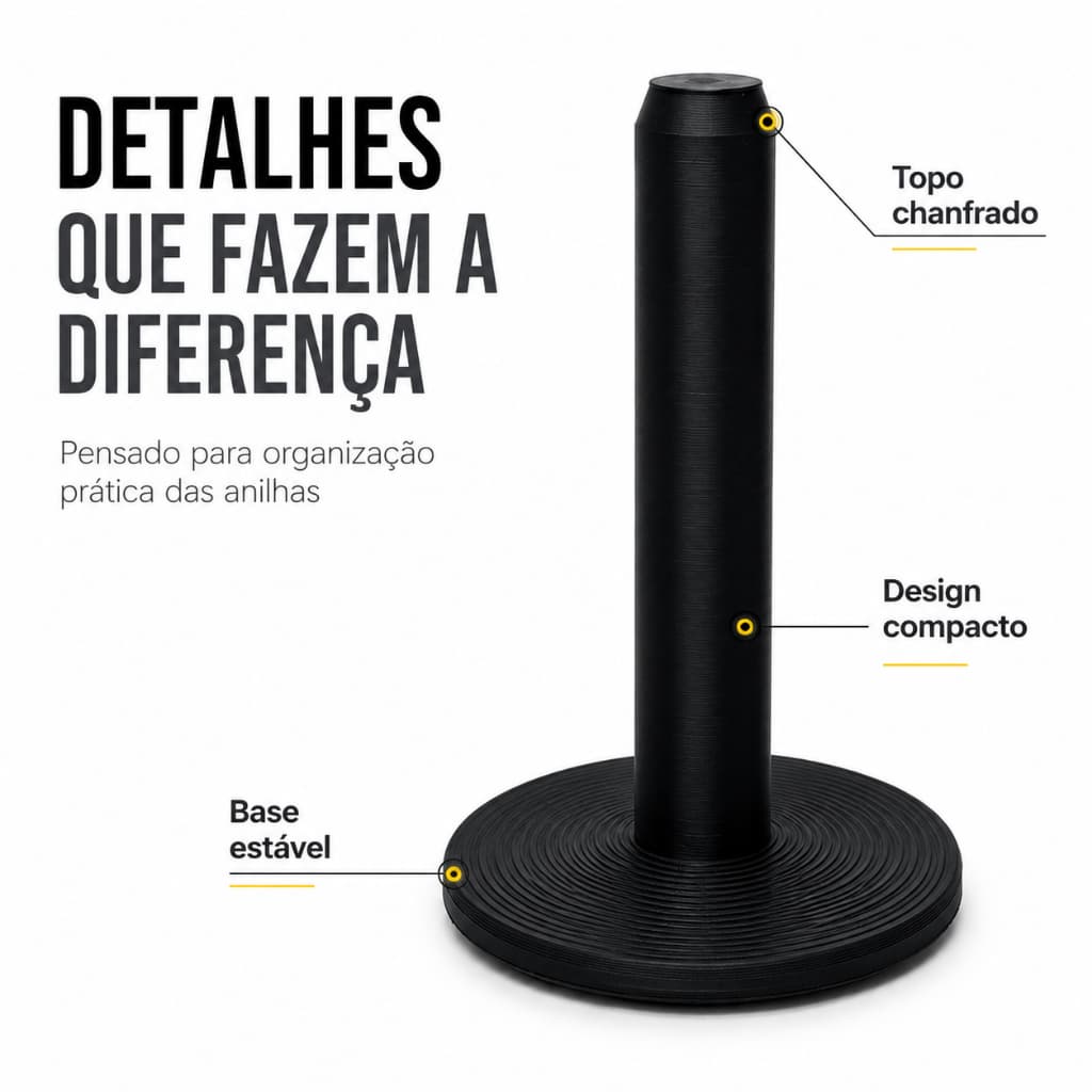Suporte Organizador Para Anilha 25mm Halter Ajustável