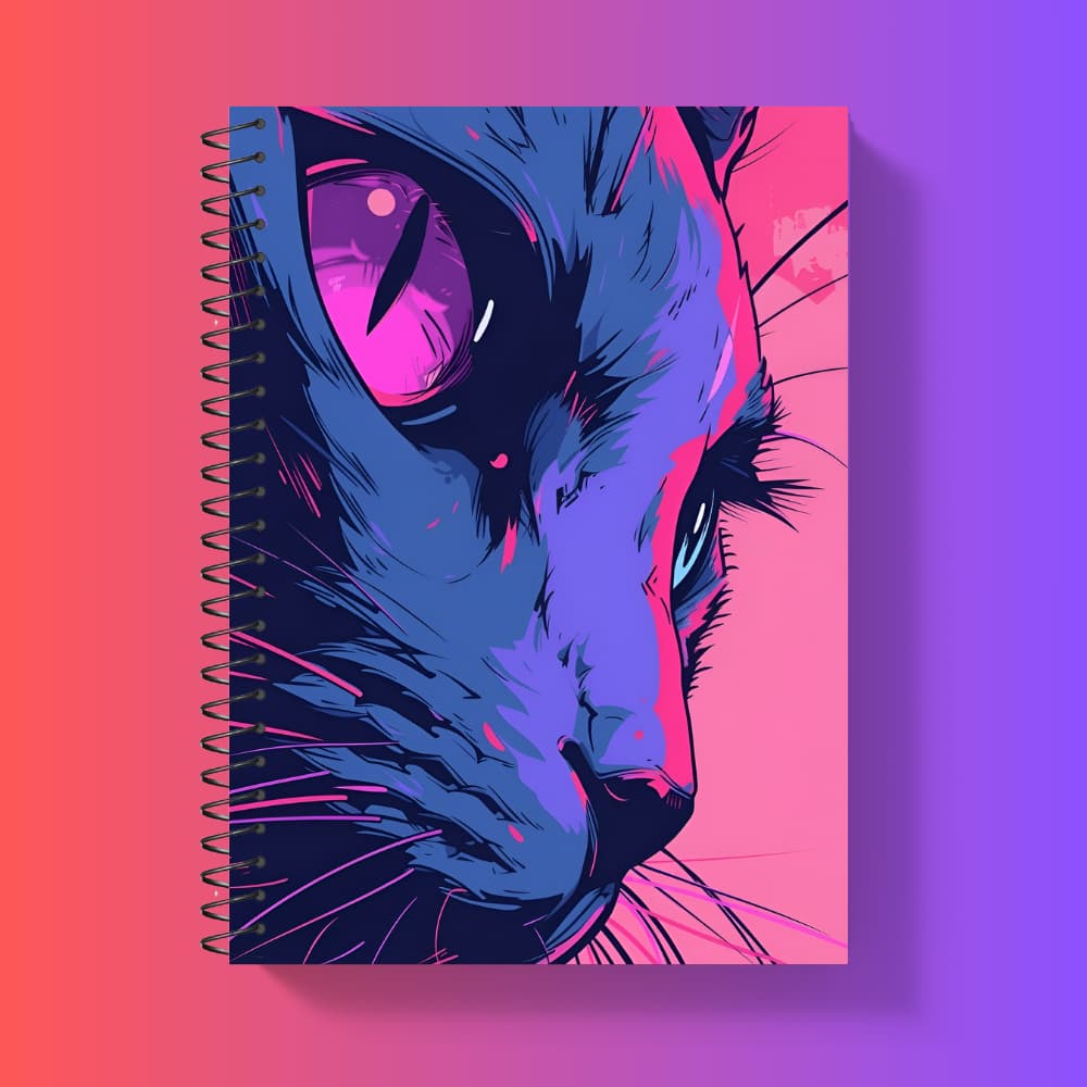 Caderno Gato Fofo Personalizado Capa Dura 1, 10 e 20 Materias