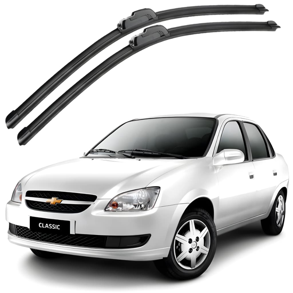 Palhetas Limpador De Parabrisa Silicone Corsa Classic Par Dianteiro Proteção Chuva Chevrolet GM