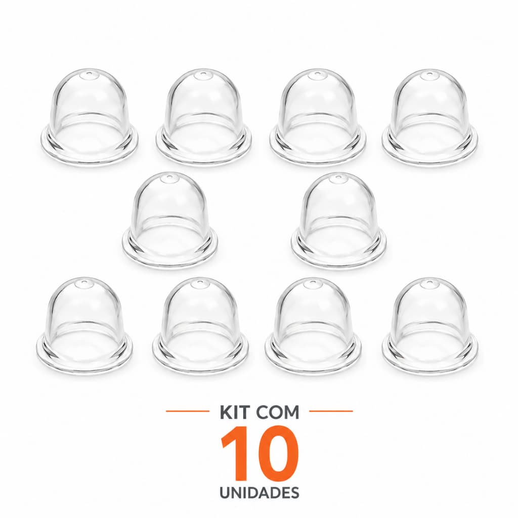 Kit 10 Bulbo Bolha Injetor de Gasolina para Roçadeira
