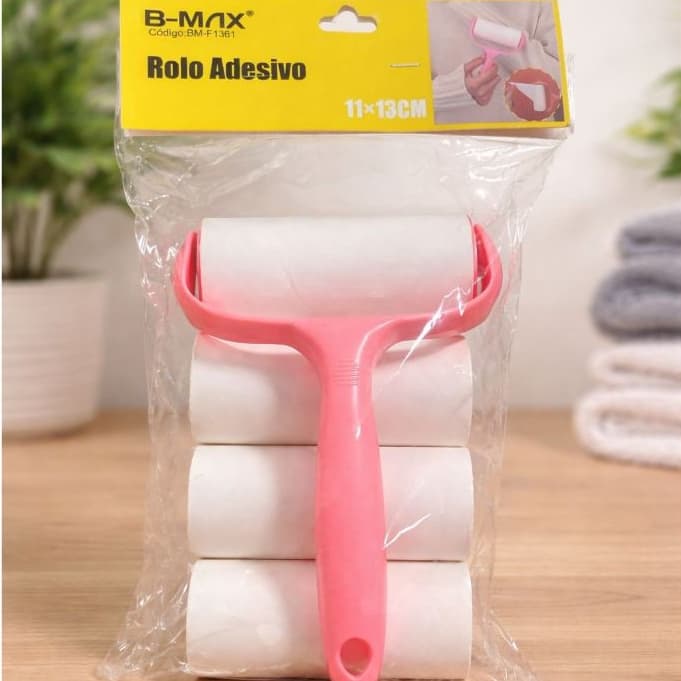 Kit Rolo Adesivos + 3 REFIL Tira Pelos Para Roupa e Estofados