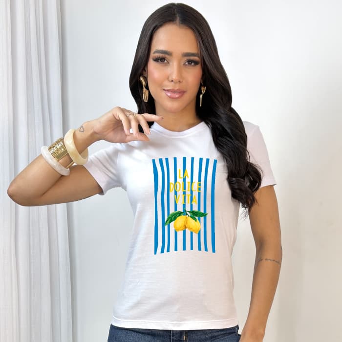 Camiseta Feminina 100% Algodão Camisa Estampada DTF Alta Definição Conforto e Estilo Dia a Dia