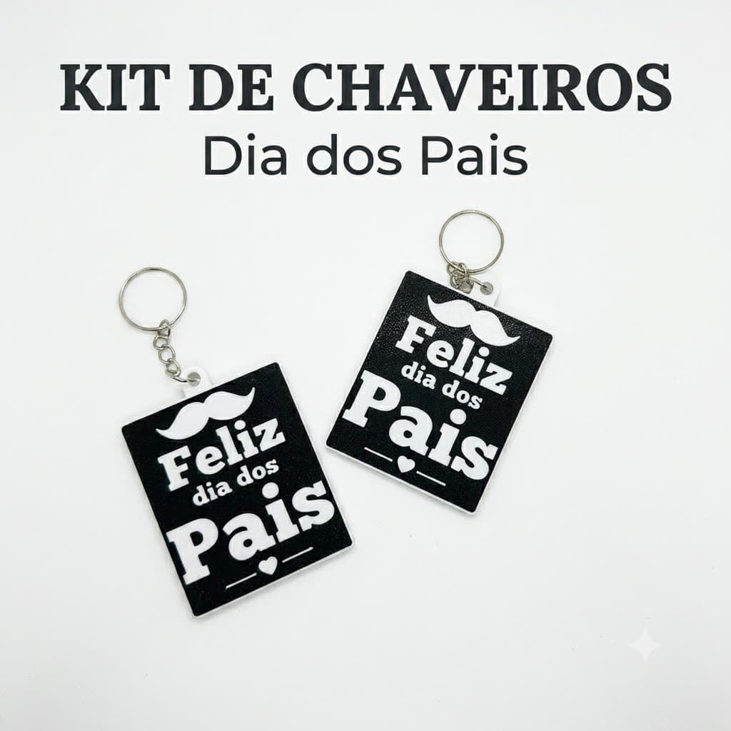 Kit Chaveiro Dia dos Pais Lembrancinha Atacado Escola Empresa Premium