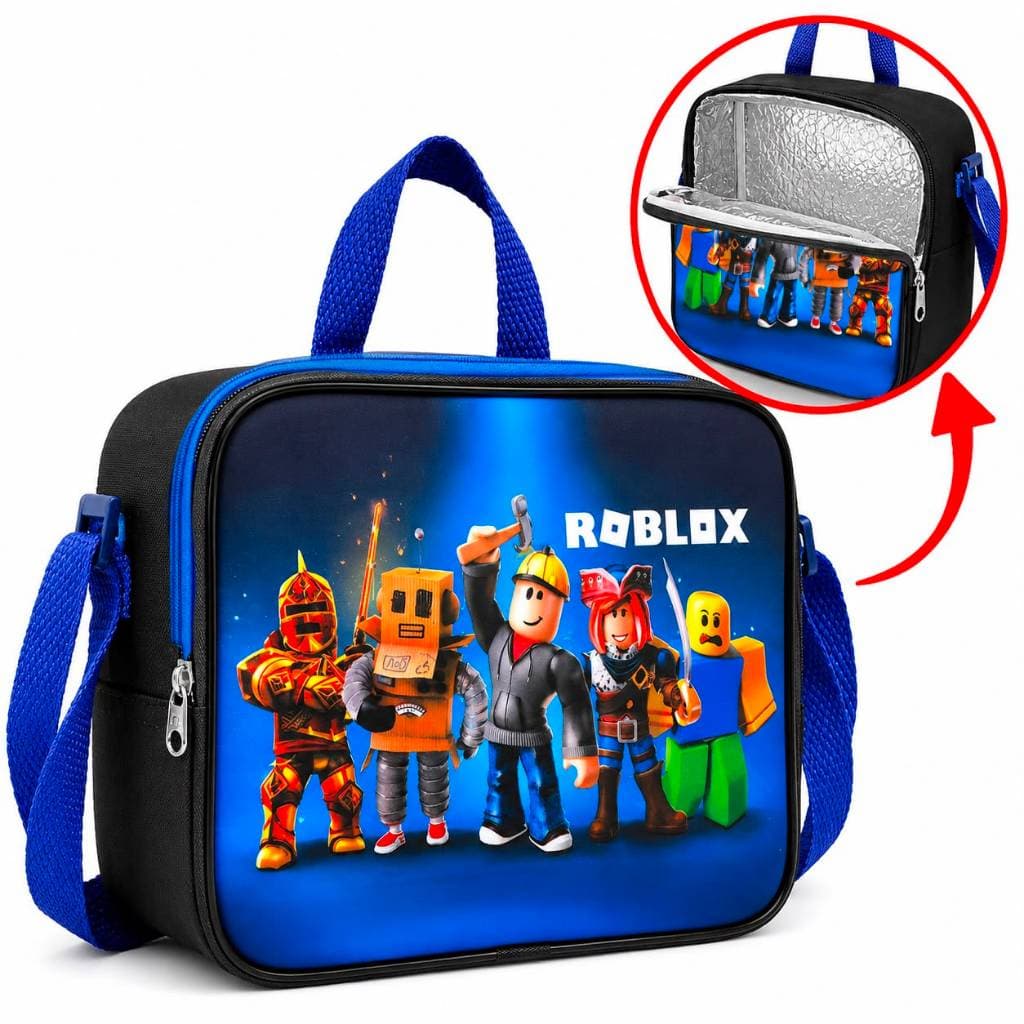 Lancheira Térmica Infantil Roblox com Alça Regulável
