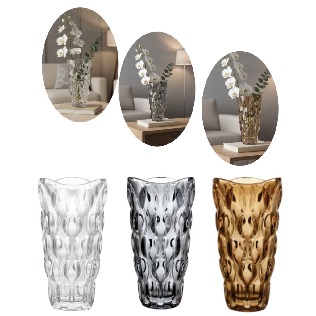 Vaso Vidro grosso 24x13 -  moderno, decorativo para Flores plantas festas