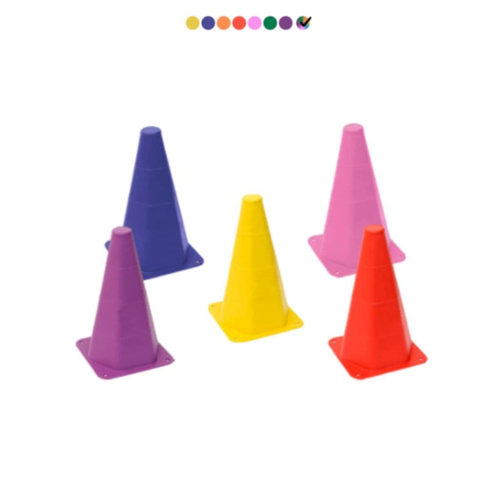 Kit Funcional Treinamento Agilidade 05 Cones Demarcatorios Treino Futebol Futsal Academia