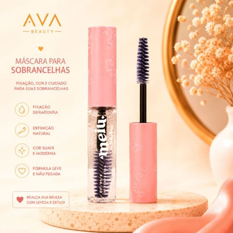 Gel para Sobrancelhas Melu Ruby Rose 8,3g com Fórmula Incolor e Secagem Rápida