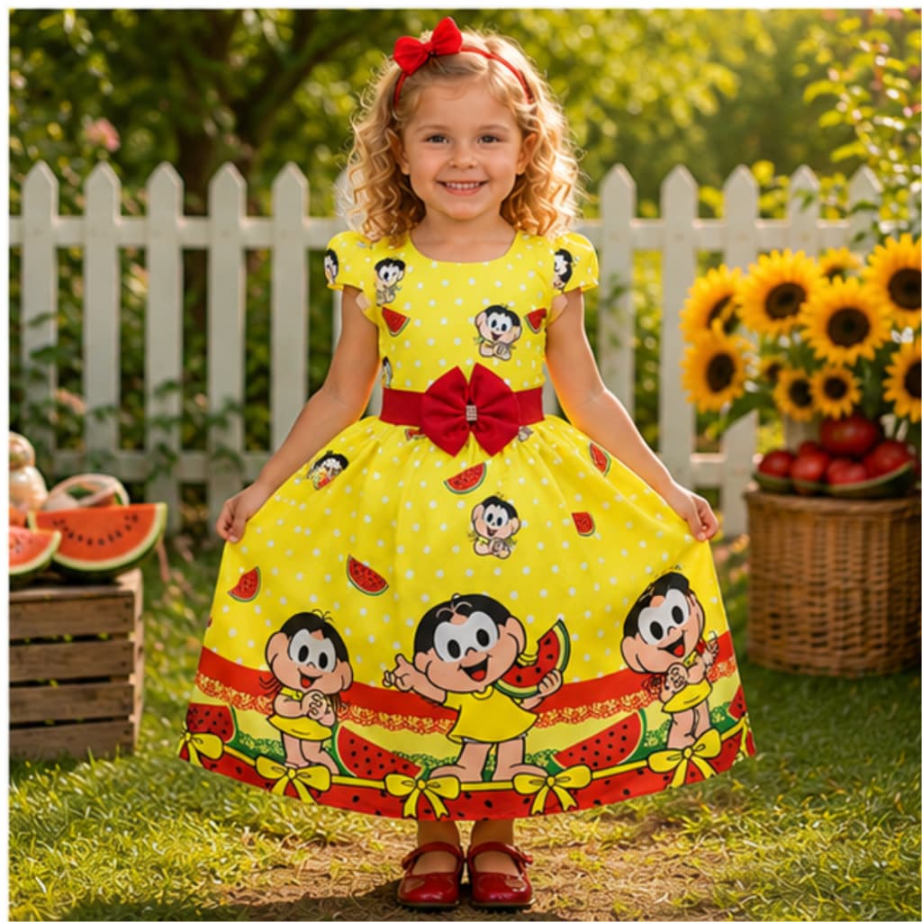 Vestido da Magali, Comilona, Melancia, Festas, Aniversário