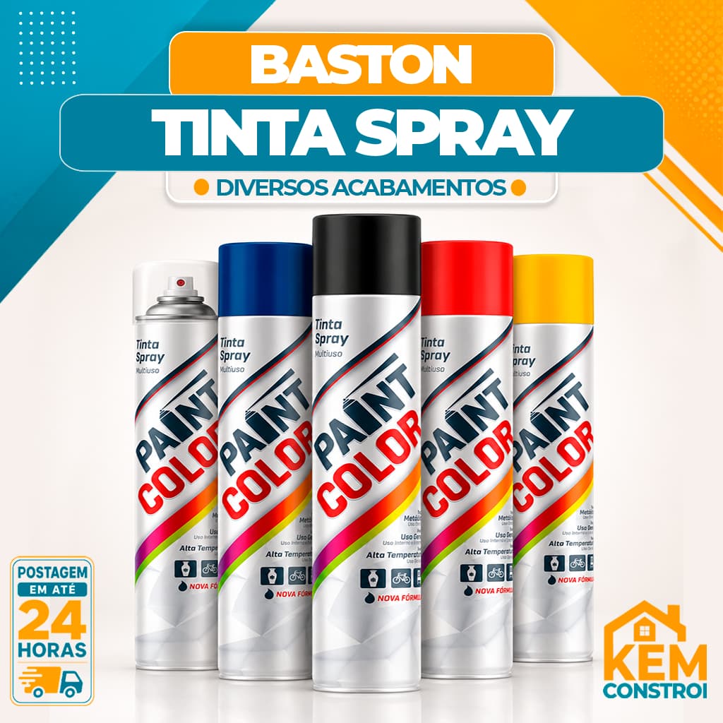 Tinta Spray Paintcolor 350ml 400ml Uso Geral Metalica Alta Temp Diversas Cores