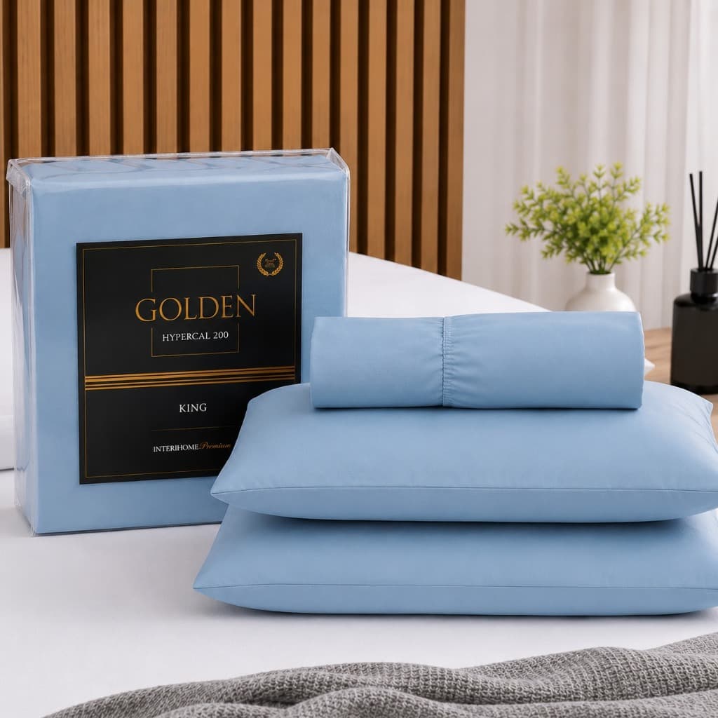Jogo De Lençol Completo Cama King 200 Fios Hypercal Golden Rozac