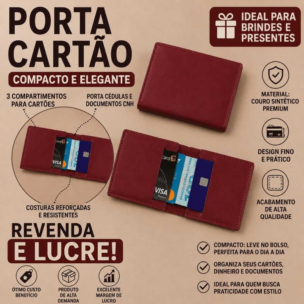 Porta cartão feminino lançamento slim masculino carteira feminina pequena