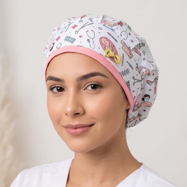 Touca Cirúrgica Enfermagem Feminina Gorro  Personagem diversos