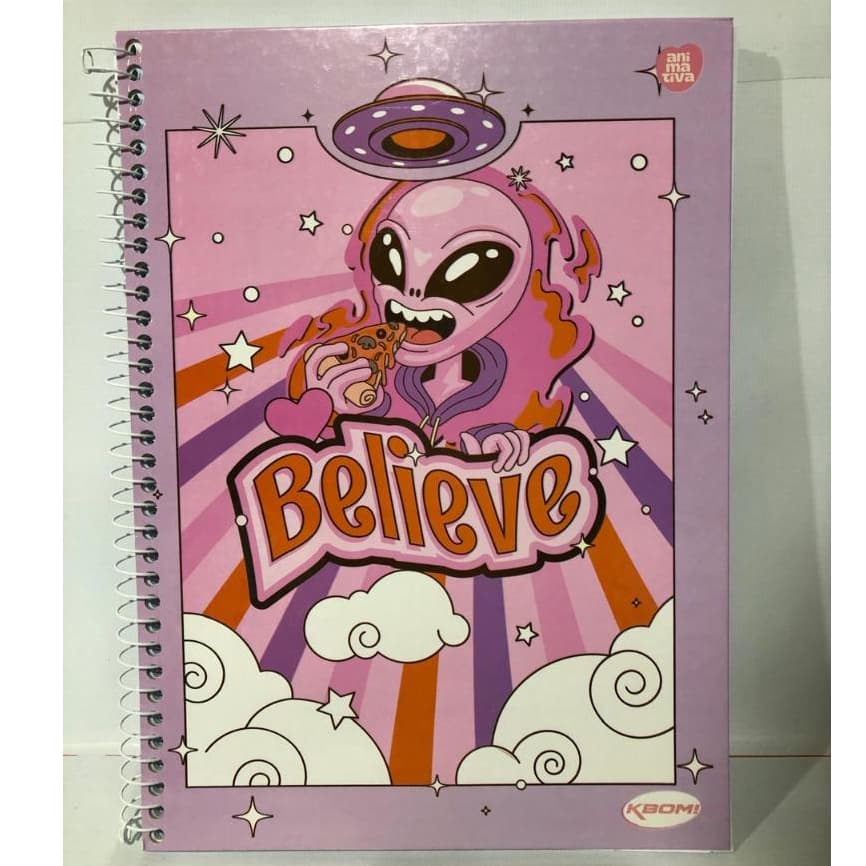 Caderno KBOM! Animativa 1 e 10 Matérias | Caderno Universitário | Material Escolar | Papelaria