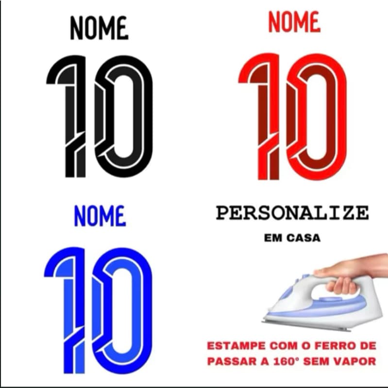 Fonte termocolante nome e número para personalizar camisas PROMOÇÃO