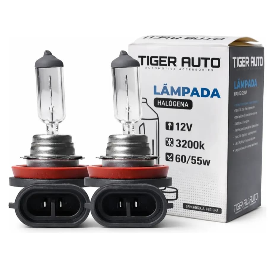 Kit 2 Lâmpadas Automotivas Halógena H11 3200k 12v 55w