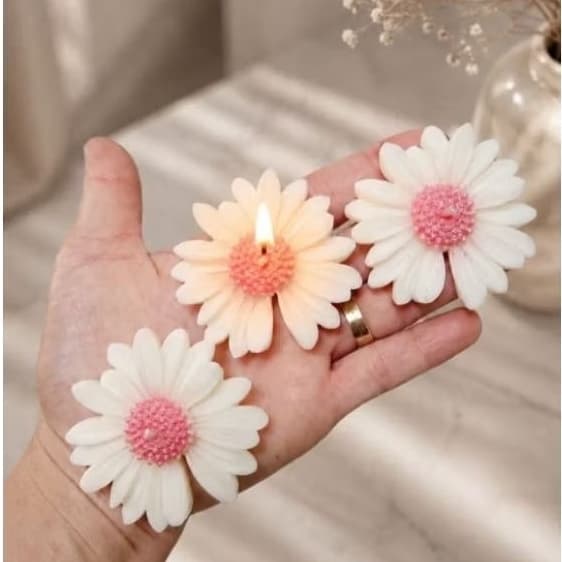 50 velas margaridas lembrancinha aniversário/ casamento/ festa / vela aromática/ vela perfumada / vela flor