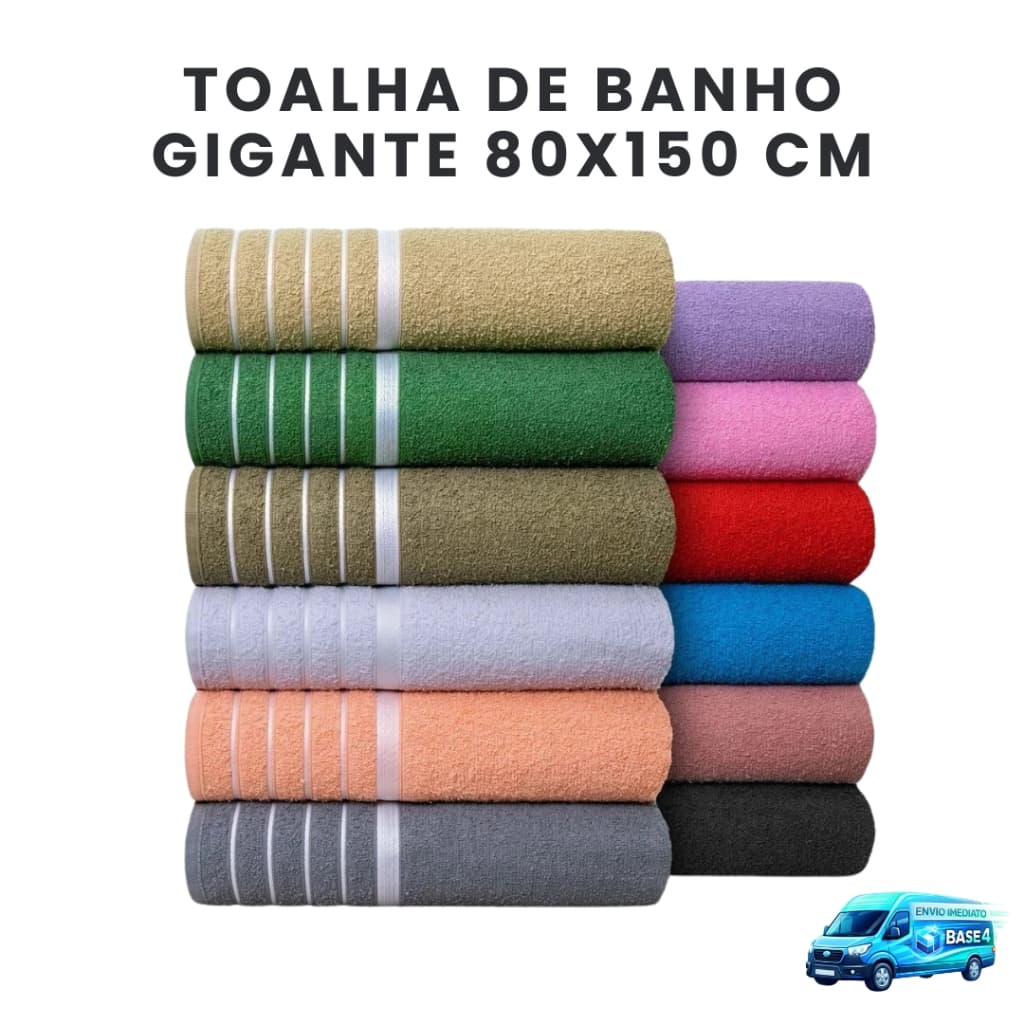 Toalha de Banho Banhão Gigante 80x150cm Grande Macia Alta Absorção Atacado