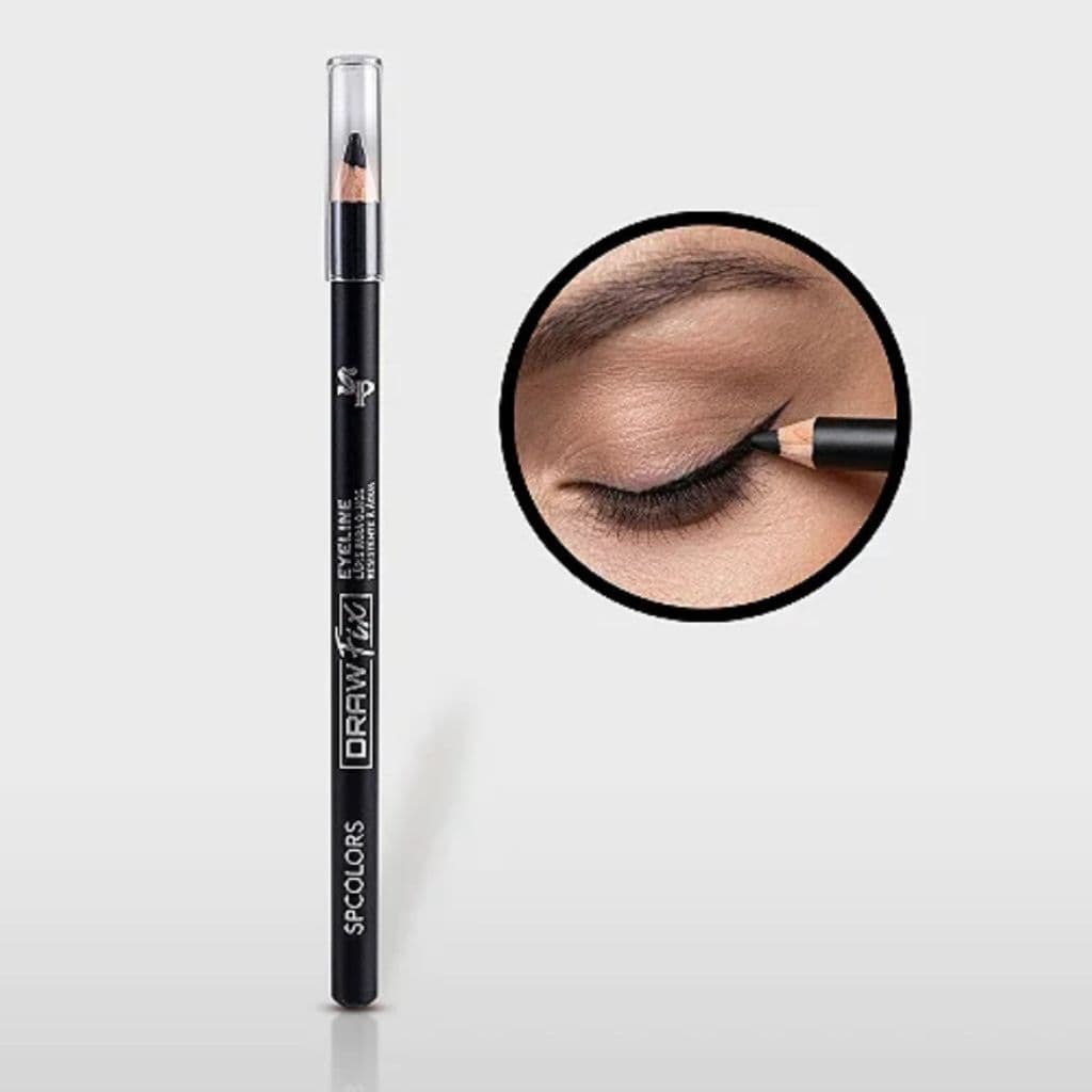 Lápis de Olhos Preto Macio Draw Fix Longa Duração Resiste à Água