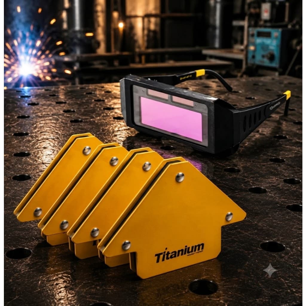 Kit Óculos de Solda Automático Auto Escurecimento E 04 Esquadro Magnético