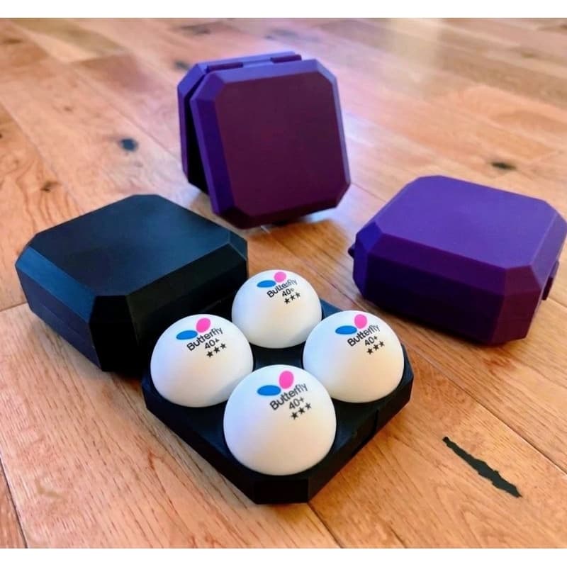 Estojo Protetor Porta Bolinhas de Tênis de Mesa / Ping Pong – Capacidade para 4 Bolas