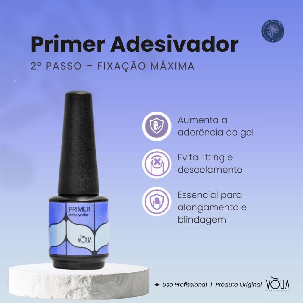 Volia Preparador Unha Primer Adesivador Sem Acido 10ml Original Imediato