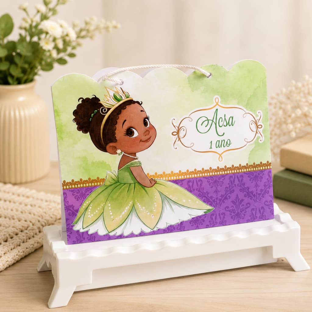 SACOLINHA PERSONALIZADA PRINCESA TIANA /LEMBRACINHAS PARA FESTA INFANTIL PRINCESA E O SAPO