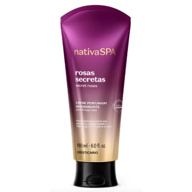 Creme Perfumado Desodorante Corporal Nativa Rosas Secretas 180ml