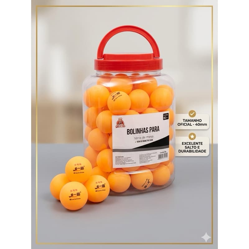 pote 60 bolinhas tênis de mesa (ping pong) 3 estrelas