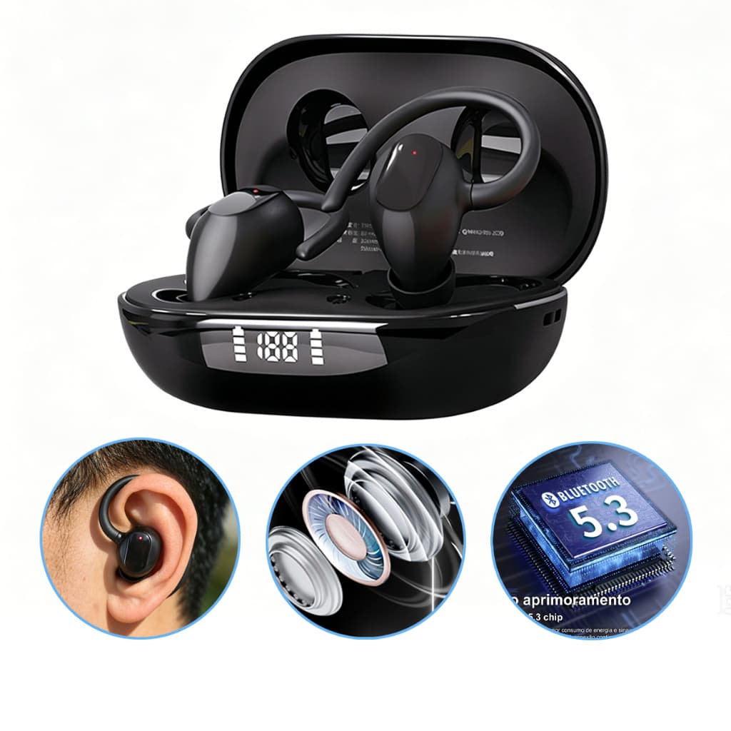 Fones De Ouvido TWS 5.3 Fone Bluetooth esportivo Fone Bluetooth Esportivo Som Estéreo Toque
