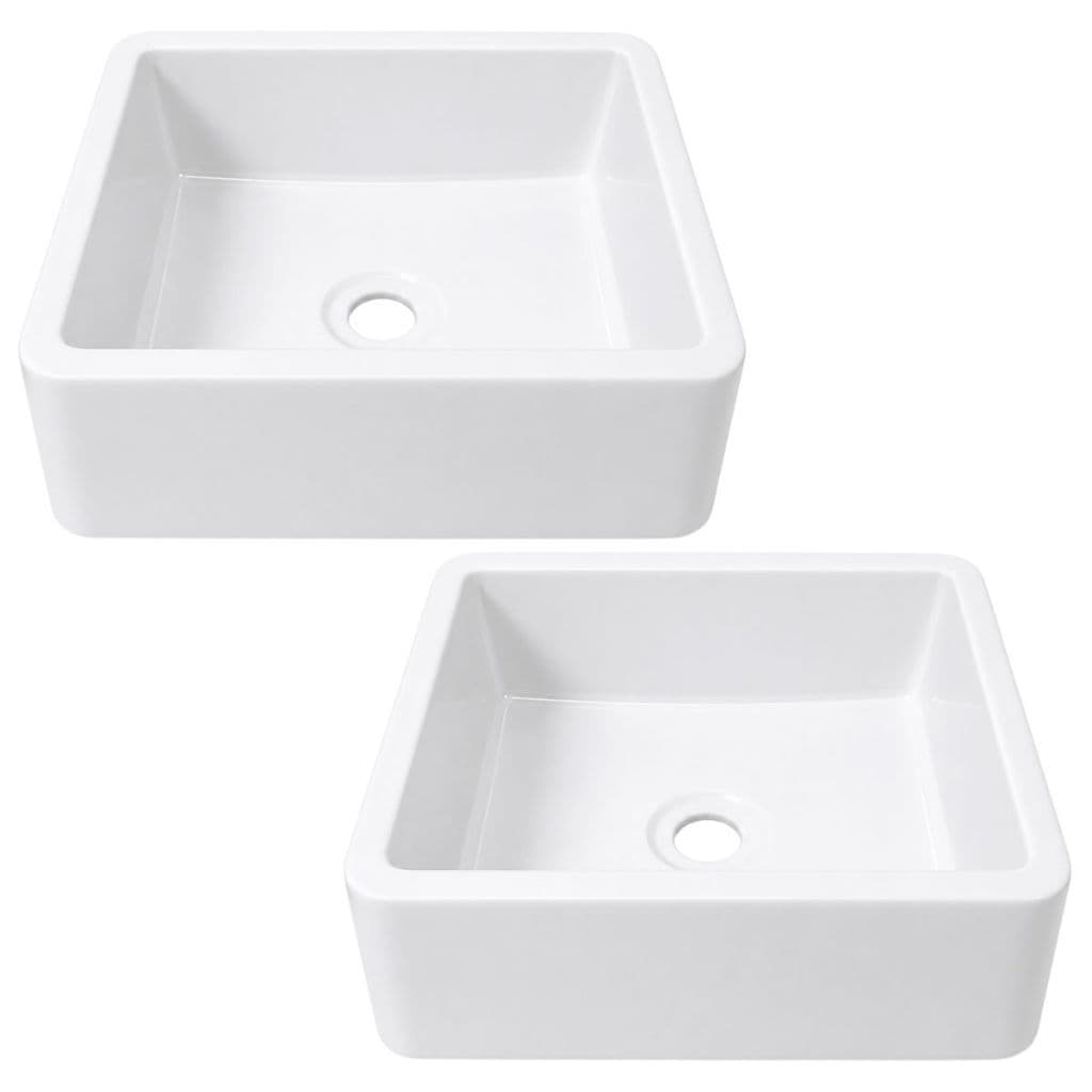 2 Cubas Para Lavabo Pia Retangular De Apoio 30Cm Resistente Fácil Limpeza