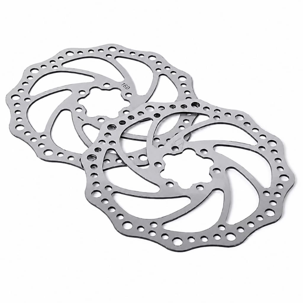 Kit Rotor Disco Freio 160mm Bike MTB 2 Peças + 12 Parafusos