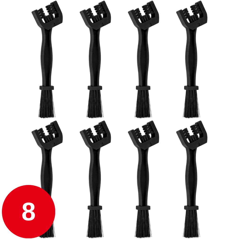 Kit com 8 Escova Limpeza Corrente Moto Preto