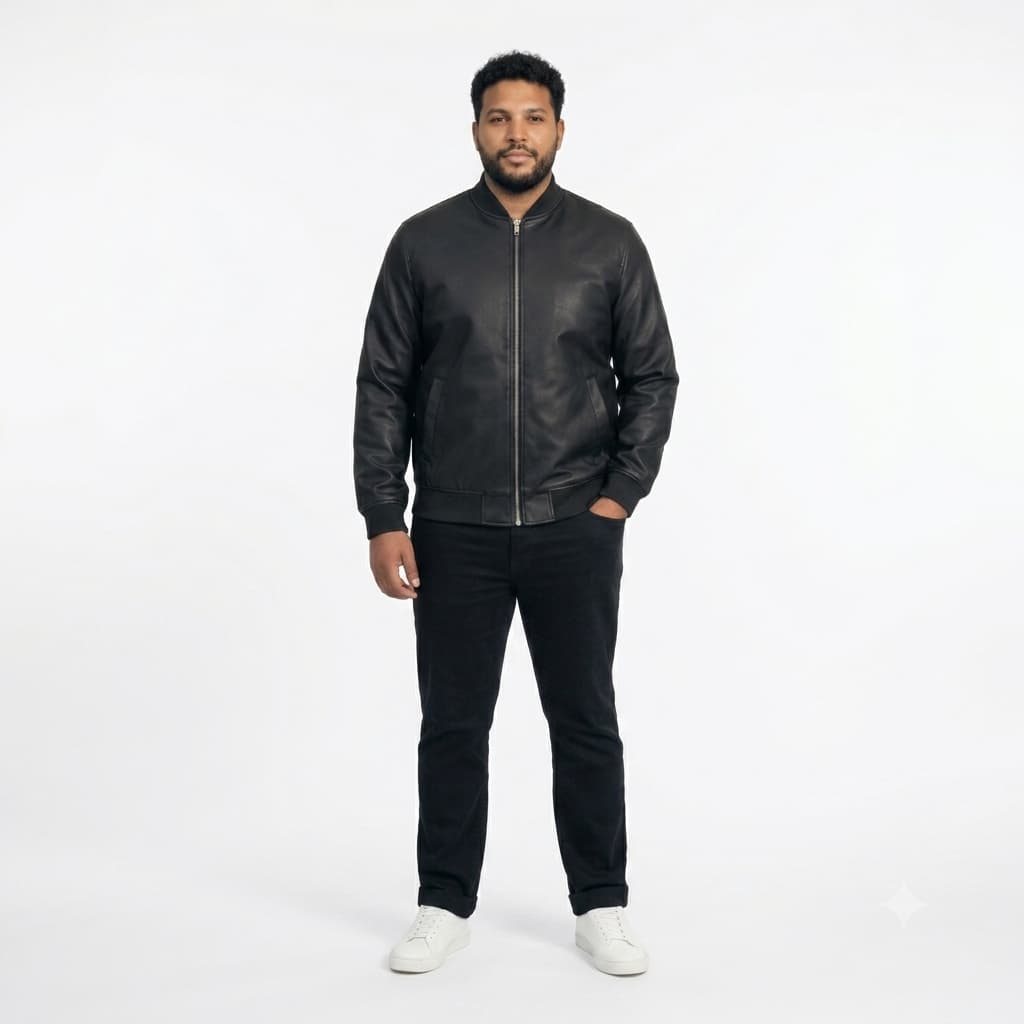 Jaqueta De Couro Forrada Pu Plus Size Masculina Motoqueiro Tamanho Grande Presente