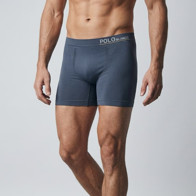 Kit 3 Cuecas Masculinas Boxer Polo Blanco Sem Costura Microfibra Poliamida Confortável Cores Sortidas