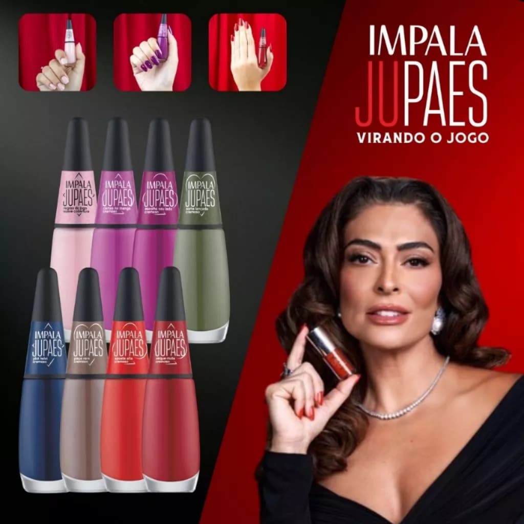 Esmalte Cremoso Impala Ju Paes Virando O Jogo Cores Unitarias 7,5ml