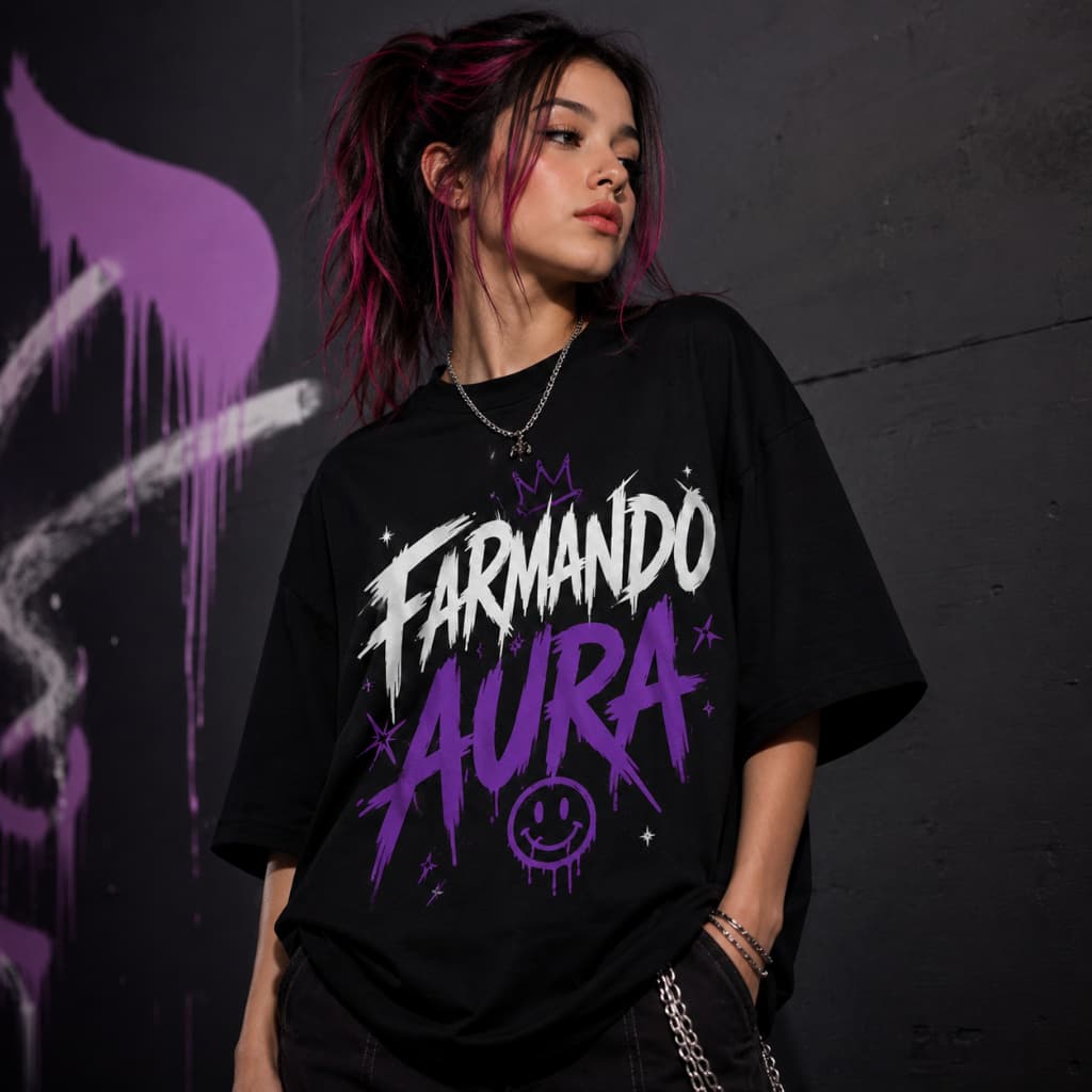 Camiseta Básica Unissex Farmando Aura T-Shirt Streetwear 100% Algodão Premium Feminino Masculino