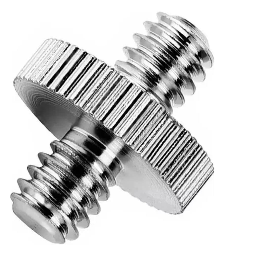 Parafuso Adaptador 1/4 Para 1/4 Dupla Rosca Duplo Macho