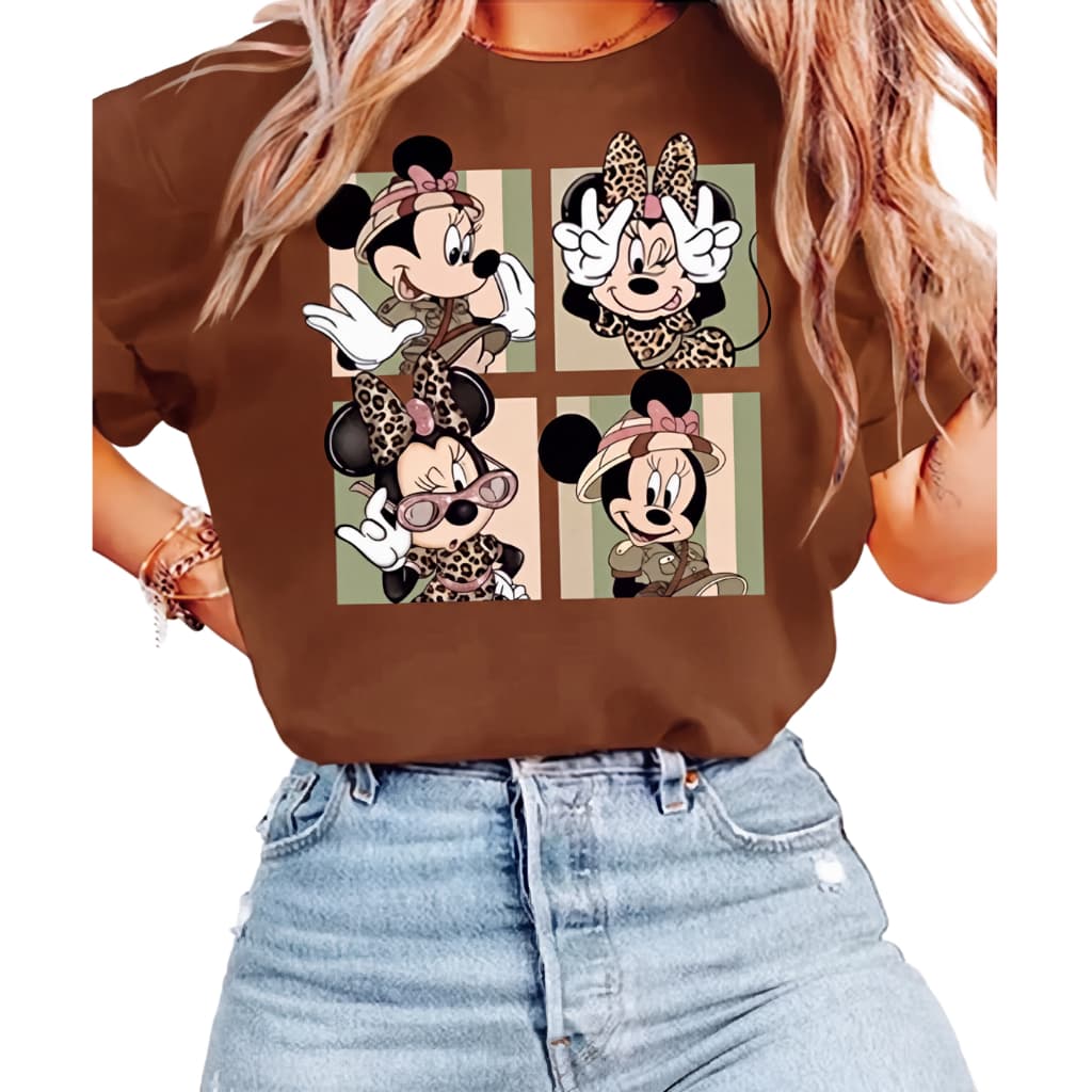 Camisa Blusa Feminina Minnie Mouse 100% Algodão Envio Imediato