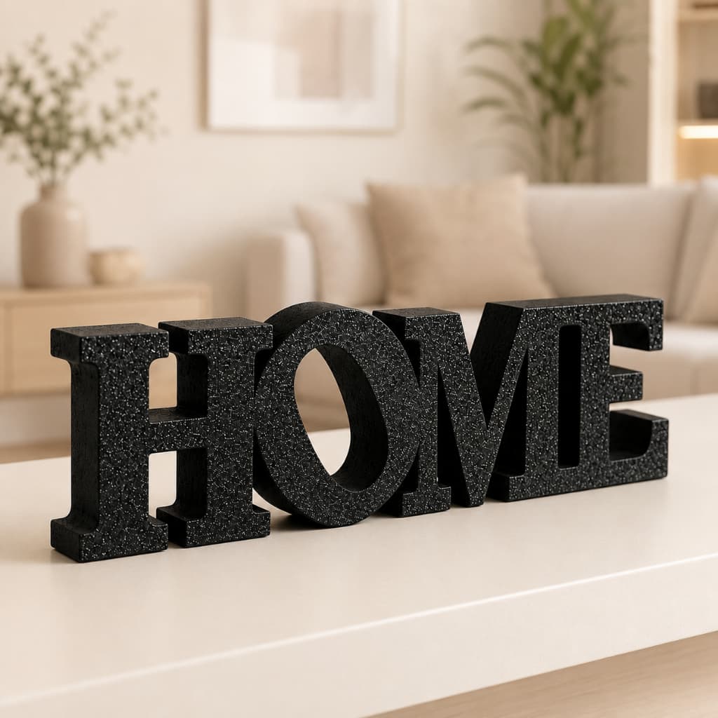 Letreiro Home 3D Decoração Minimalista Moderno para Sala, Quarto e Casa