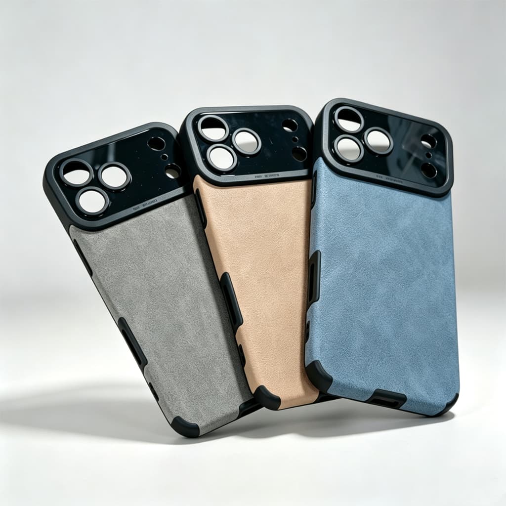 Capa de Couro Textura Ovelha para iPhone 11 12 13 14 15 17 Pro Max, Textura Premium