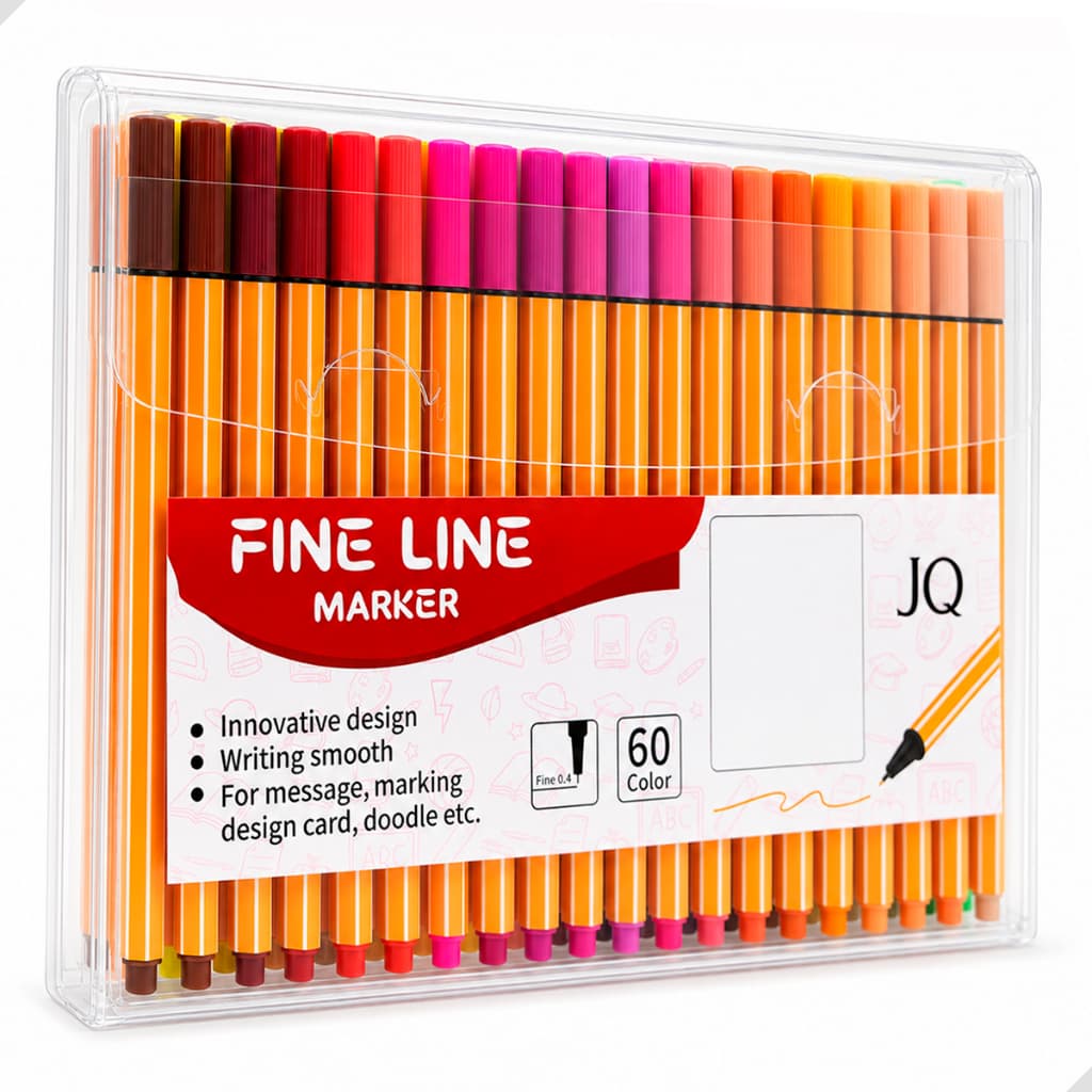 60 Canetas Fine Line Coloridas Ponta Fina 0.4mm Para Lettering Planners Bullet journal Escolar